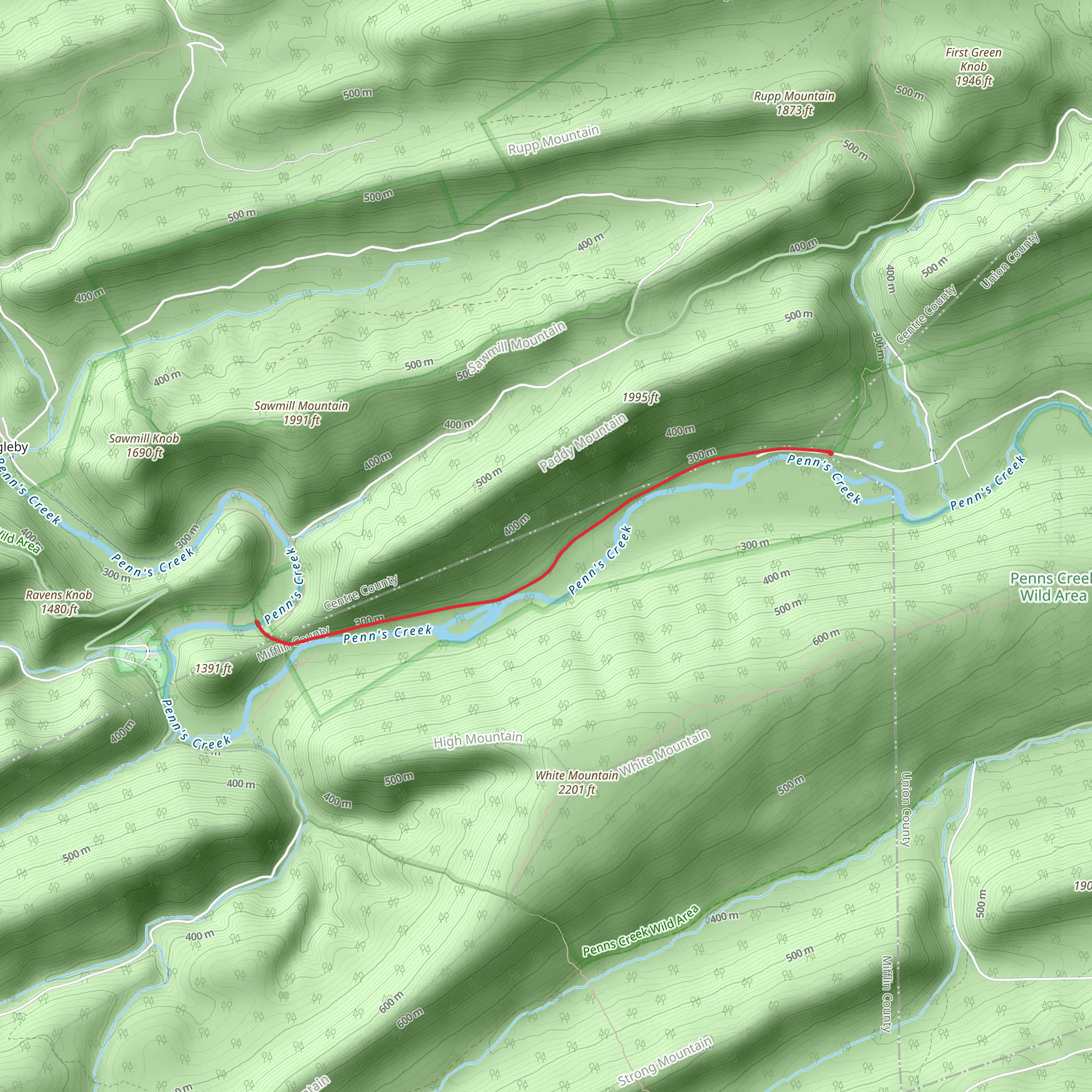 Penn's Creek from Winters Road mobile static map