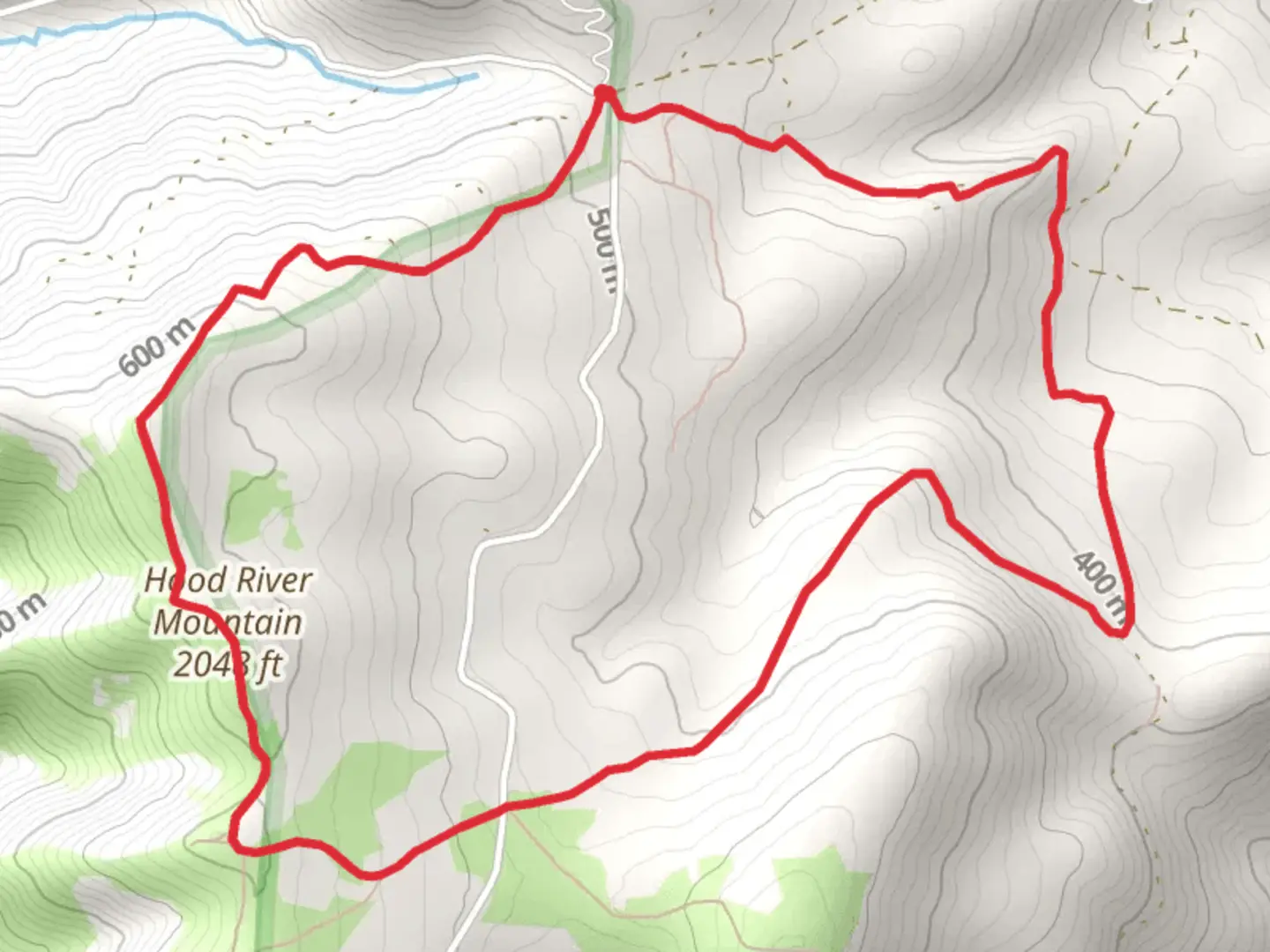 An image depicting the trail Hood River Mountain Loop Trail and its surrounding area.
