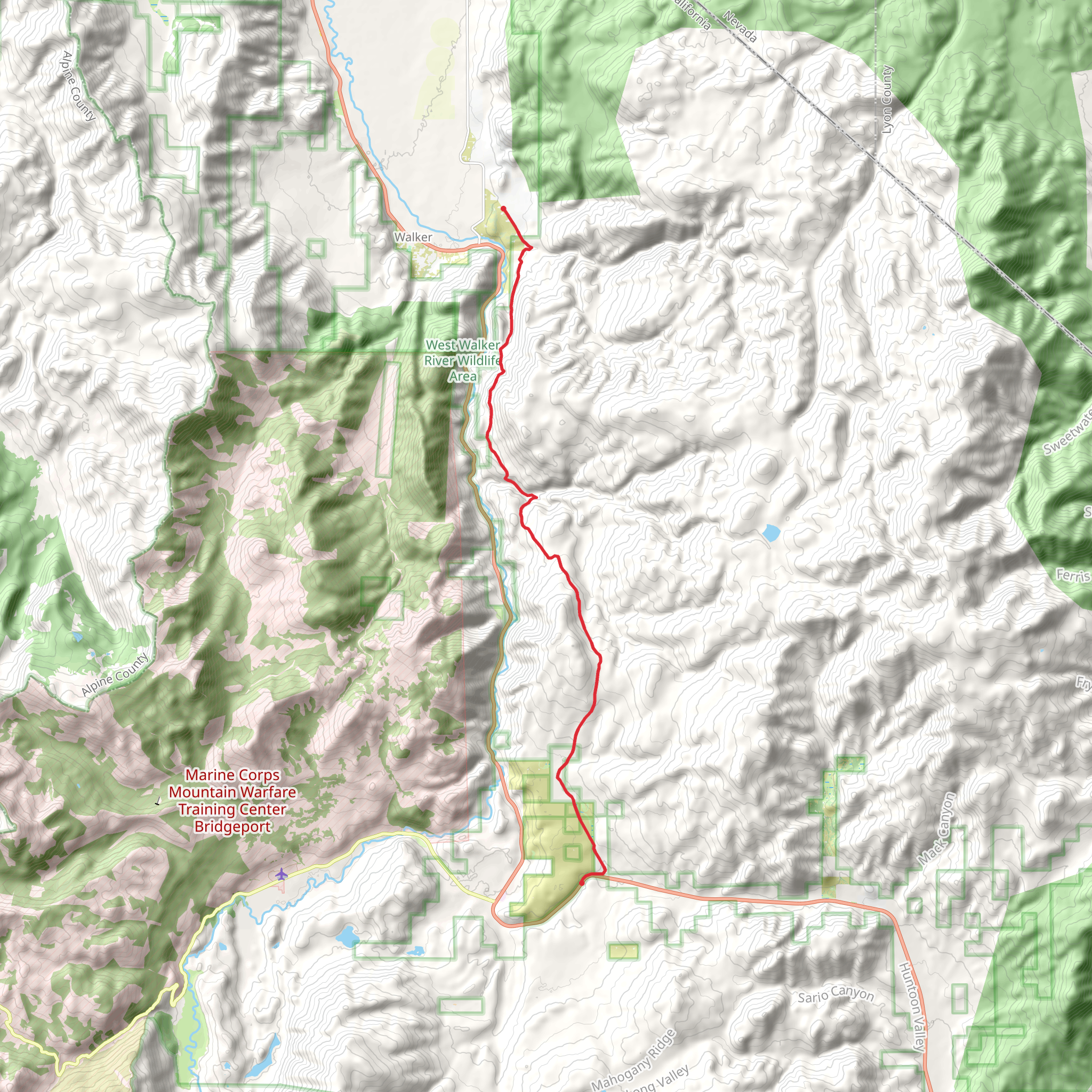 Burcham Flat Road mobile static map
