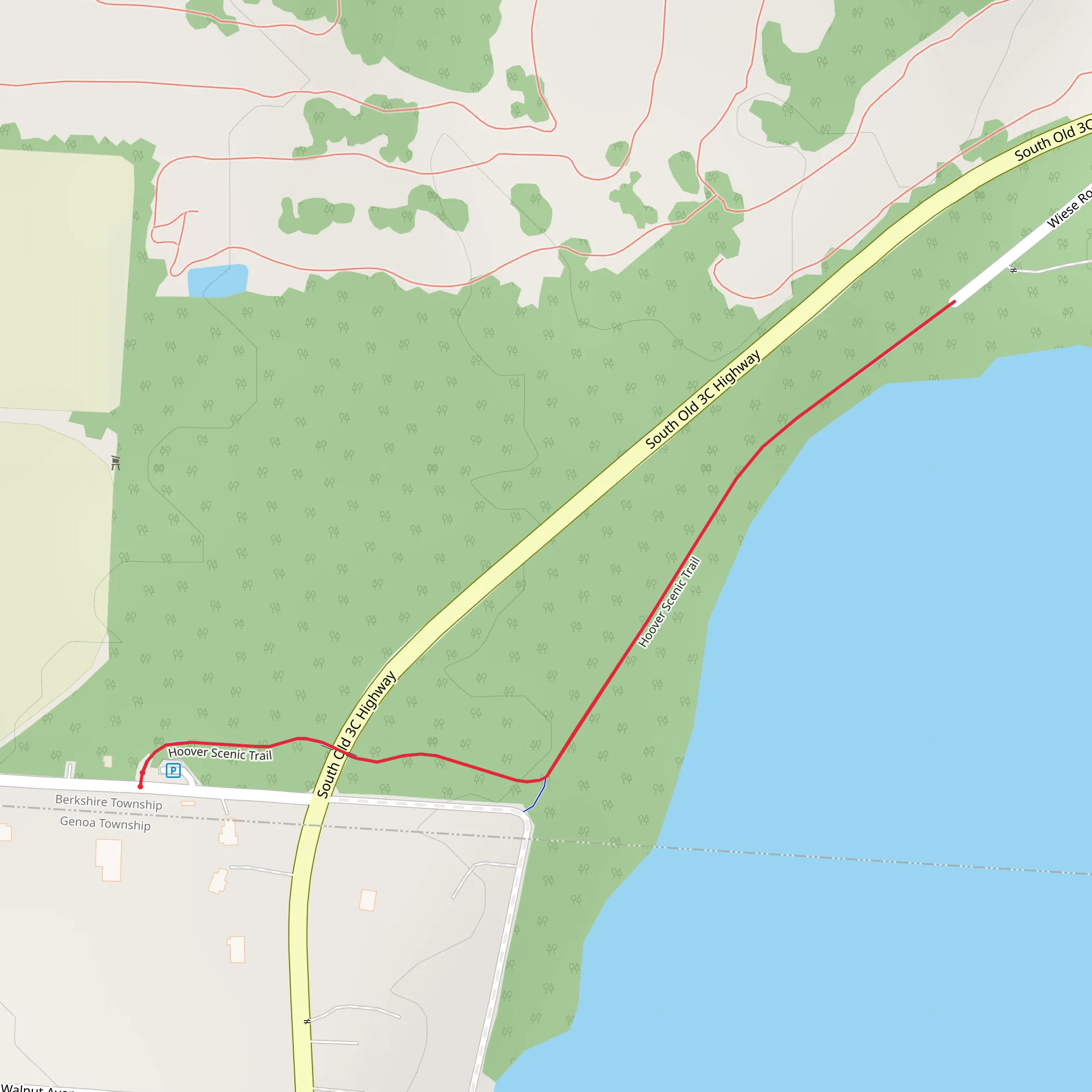 Hoover Scenic Trail mobile static map