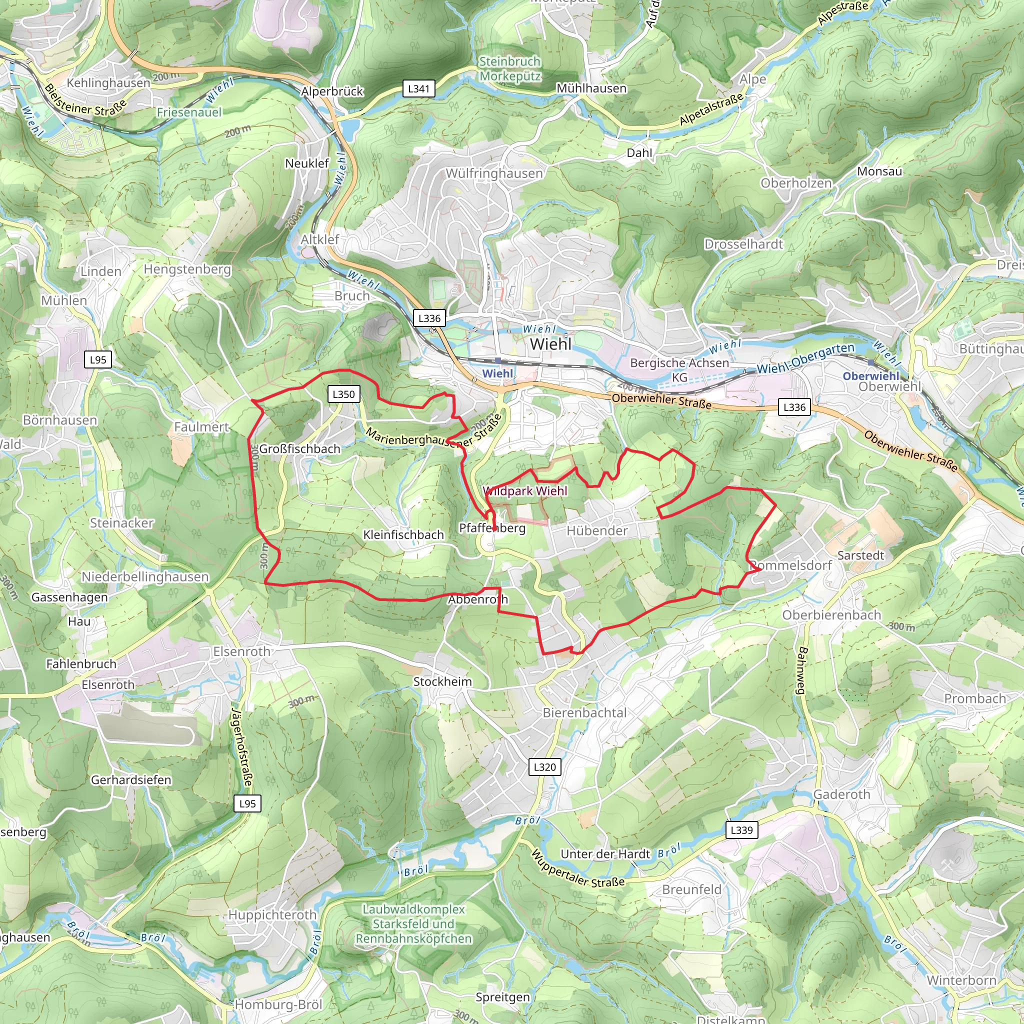 Tropfsteinhoehle Rundweg A2 and Waldklimapfad mobile static map