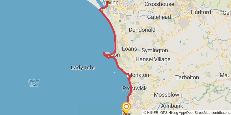 Ayrshire Coastal Path stage 5 Map