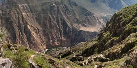 An image depicting the trail Colca Canyon Trek and its surrounding area.