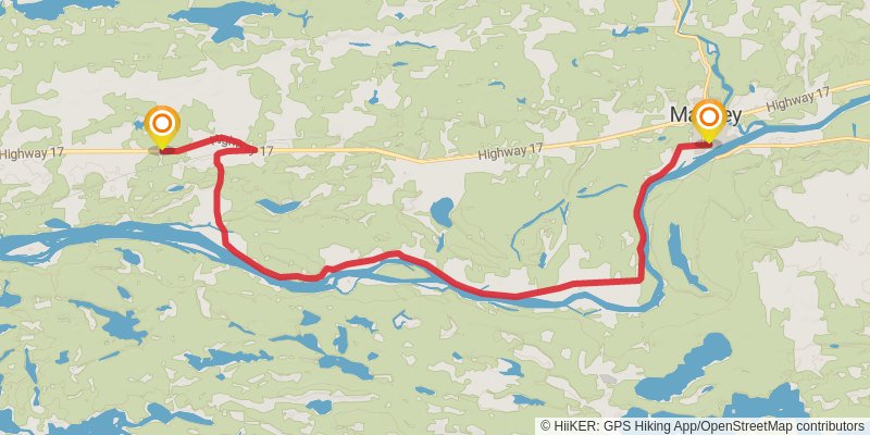 Waterfront Trail stage 118 Map