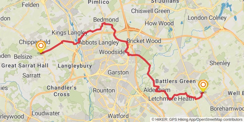 Hertfordshire Way stage 7 Map