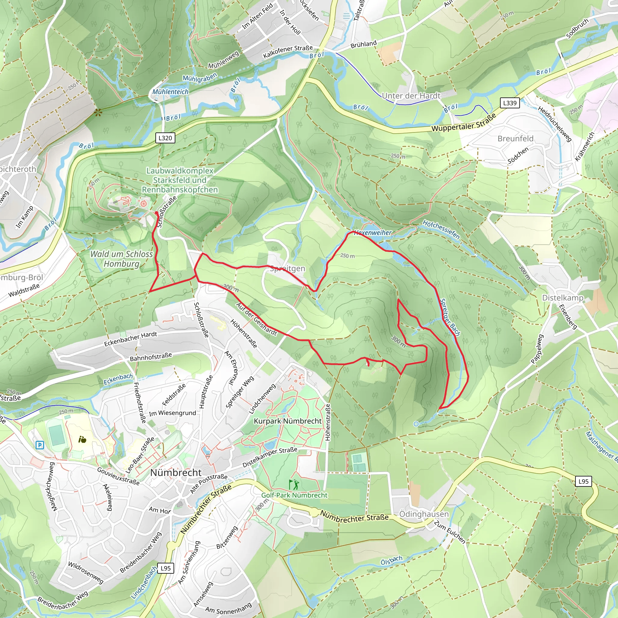 Auf dem Lindchen and Spreitgen Loop via Klangpfad mobile static map