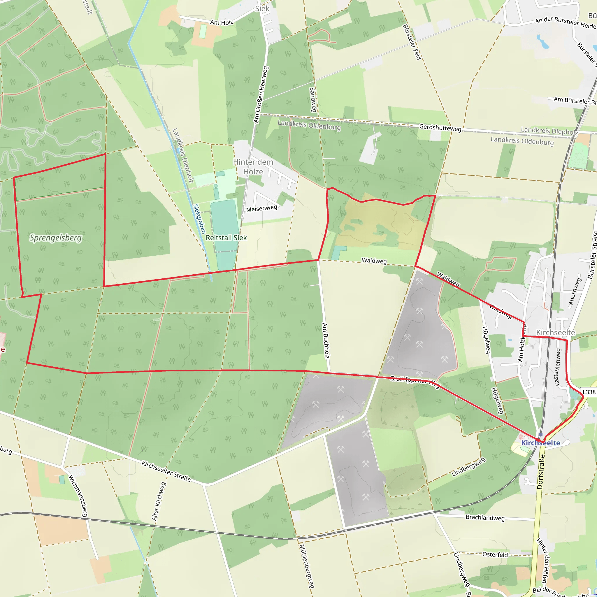 Sprengelsberg Loop via Waldweg mobile static map