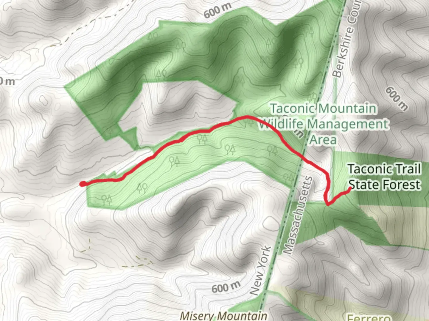 An image depicting the trail Mattison Hollow Trail - Yellow and its surrounding area.