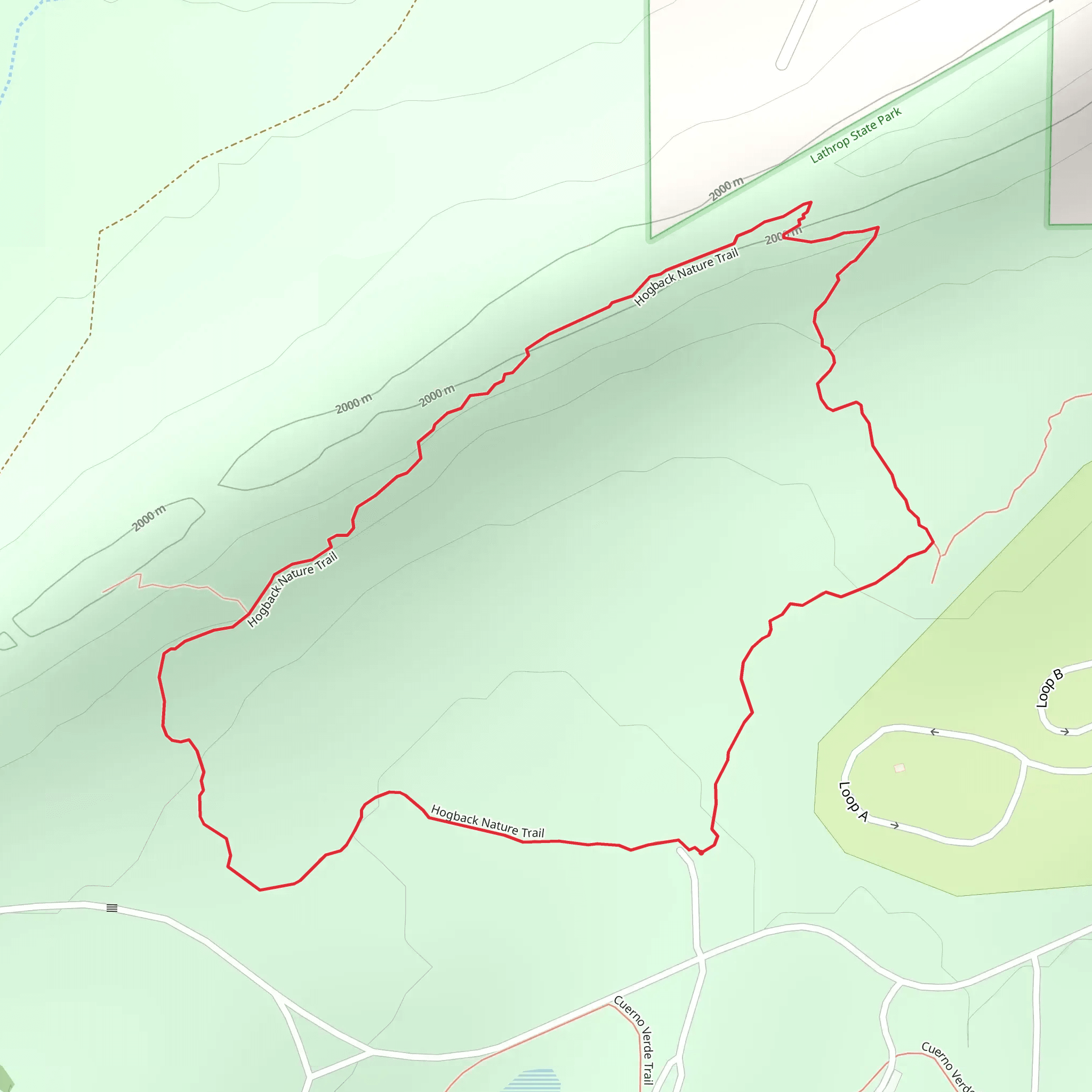 Hogback Nature Loop Trail mobile static map