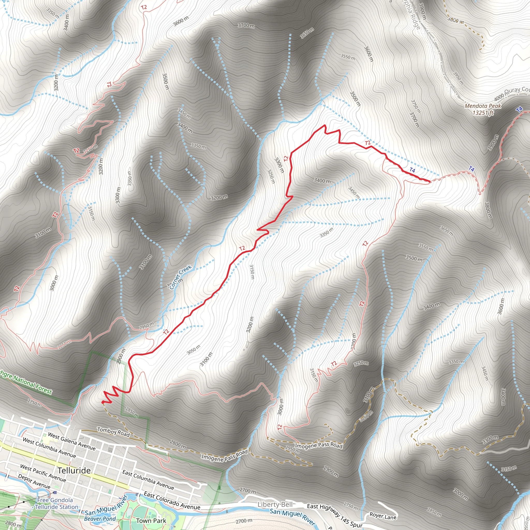 Liberty Bell Trail mobile static map
