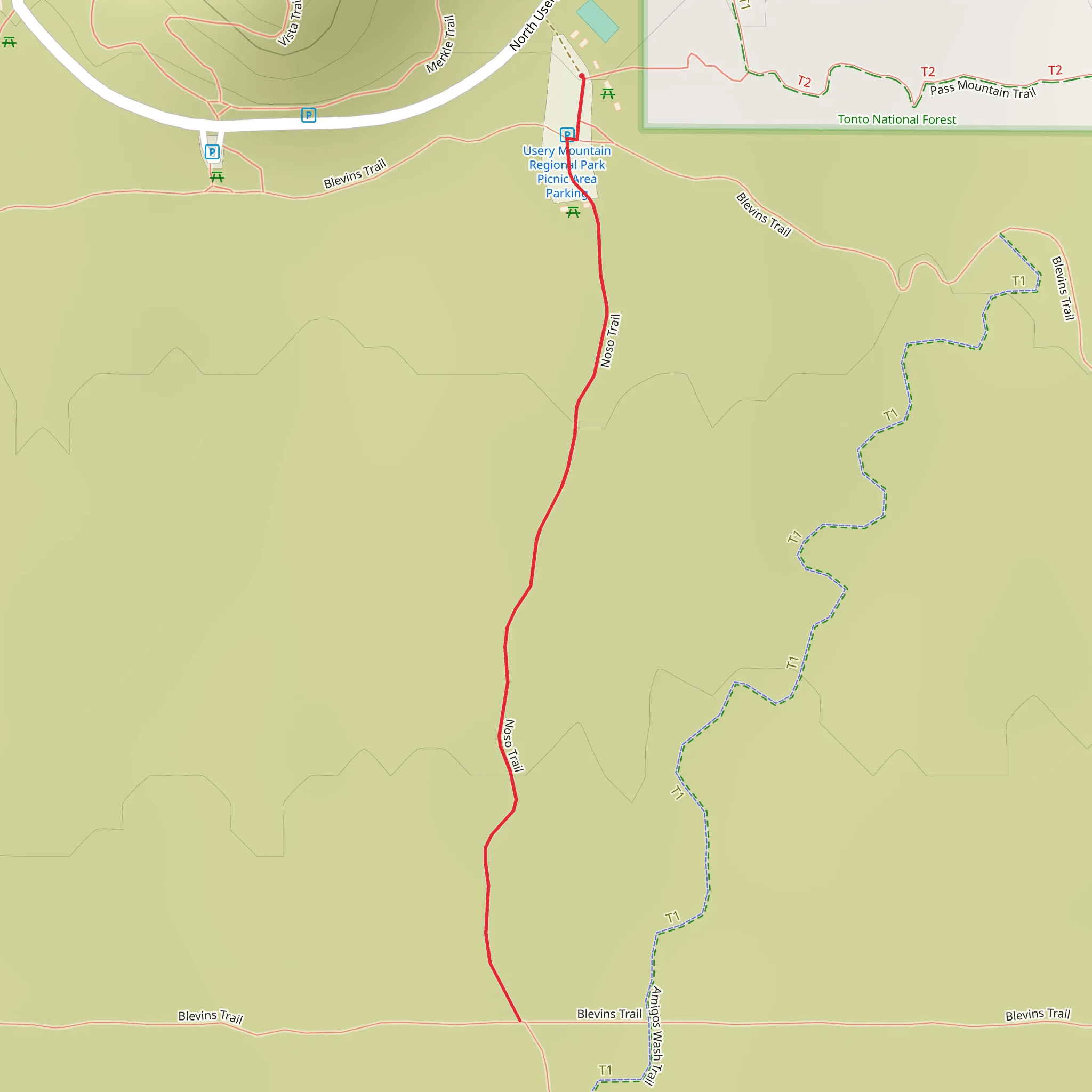 Noso Trail mobile static map