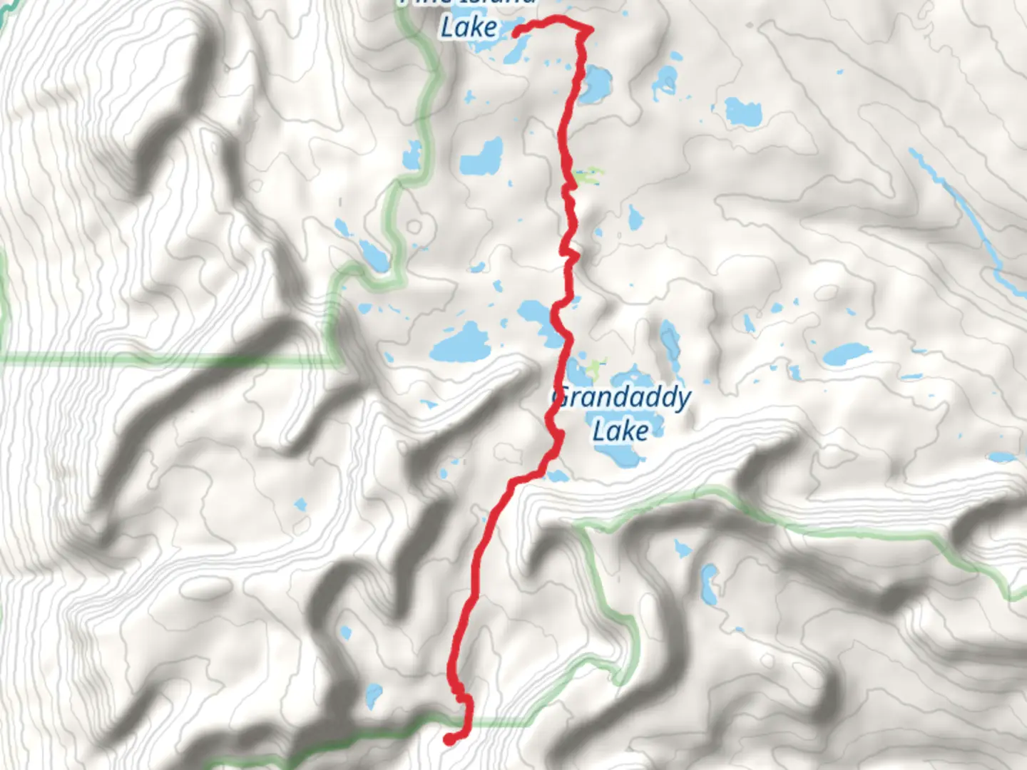 An image depicting the trail Palisade Trail and Hades Rocky Sea Pass Trail and its surrounding area.