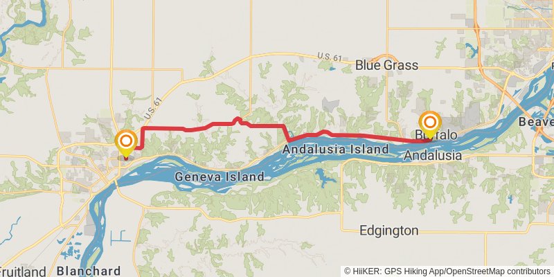 American Discovery Trail North Route stage 126 Map