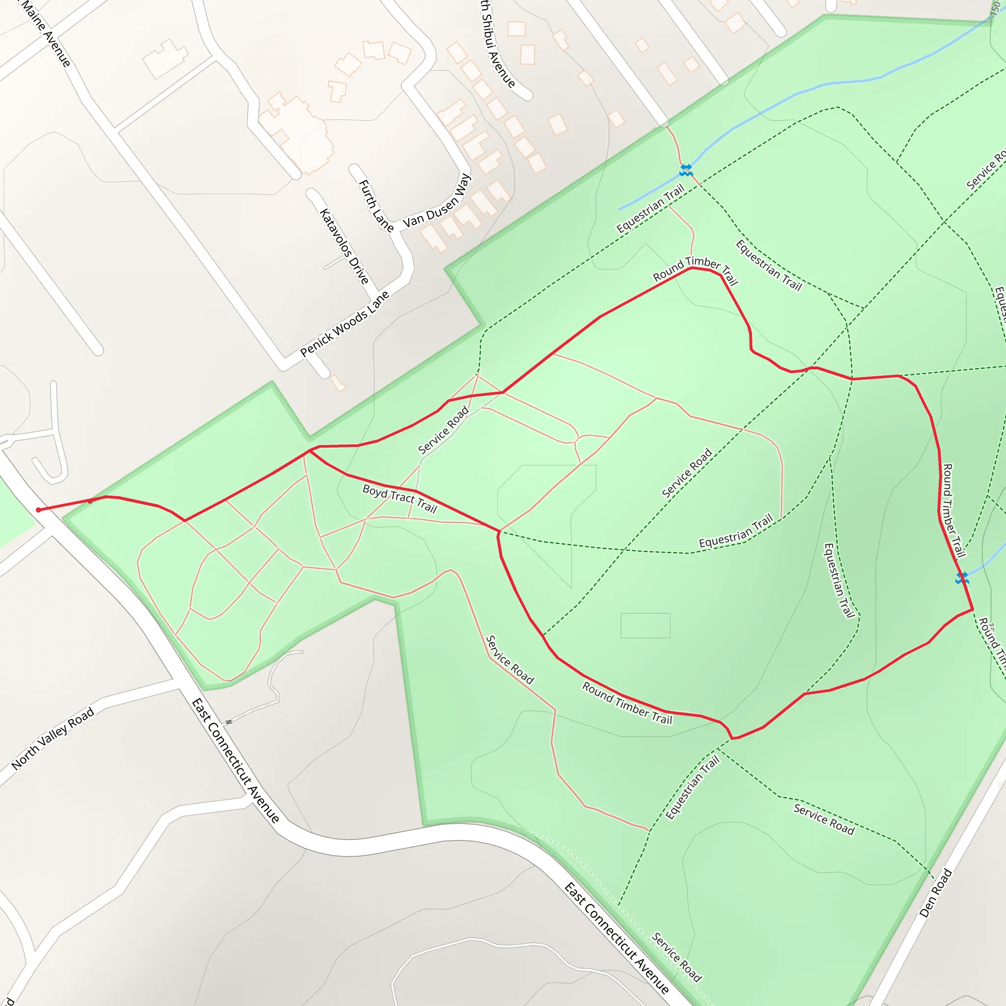 Boyd Tract and Round Timber Loop Trail mobile static map
