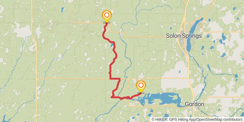 North Country Trail - Wisconsin stage 3 Map