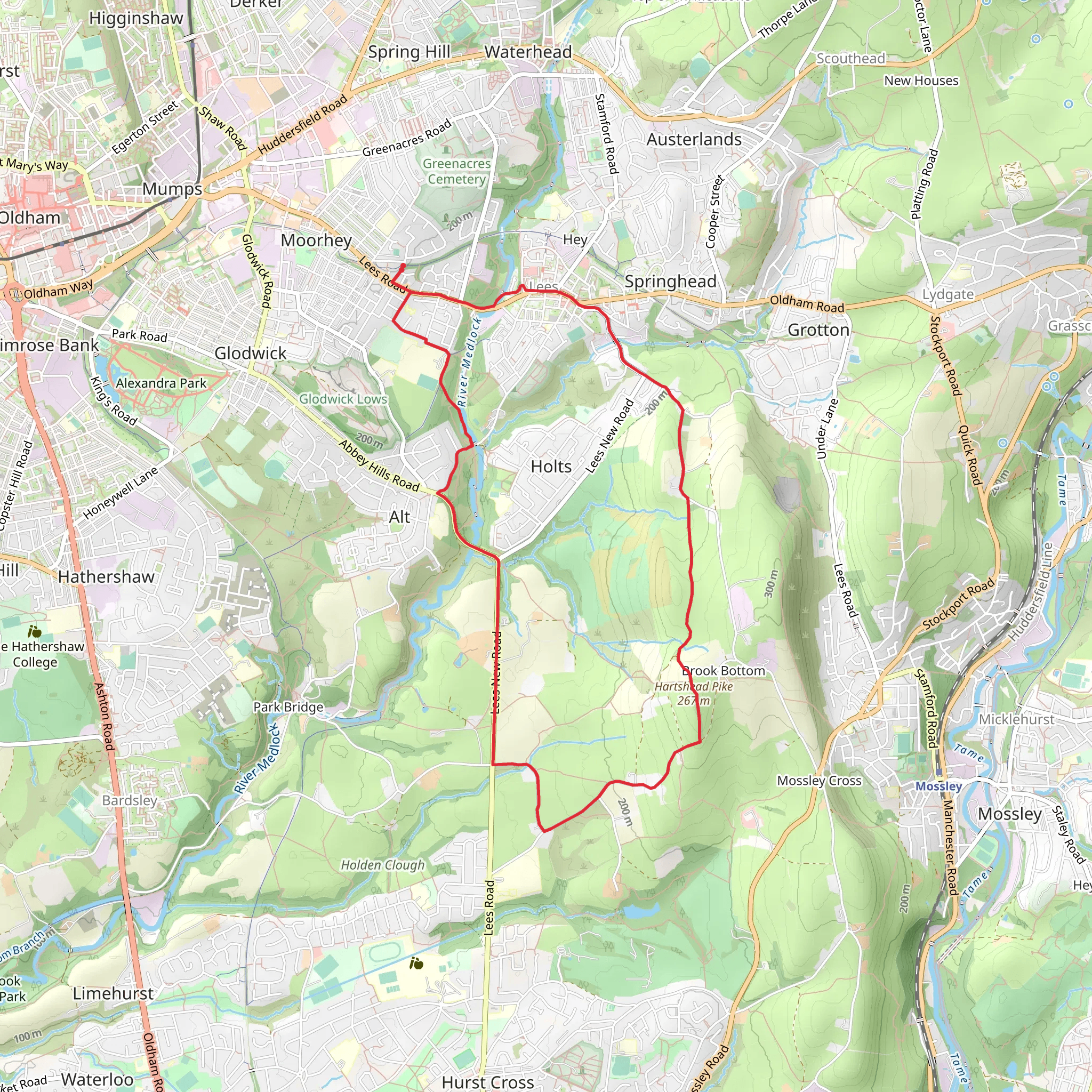 Brook Bottom Circular Path mobile static map