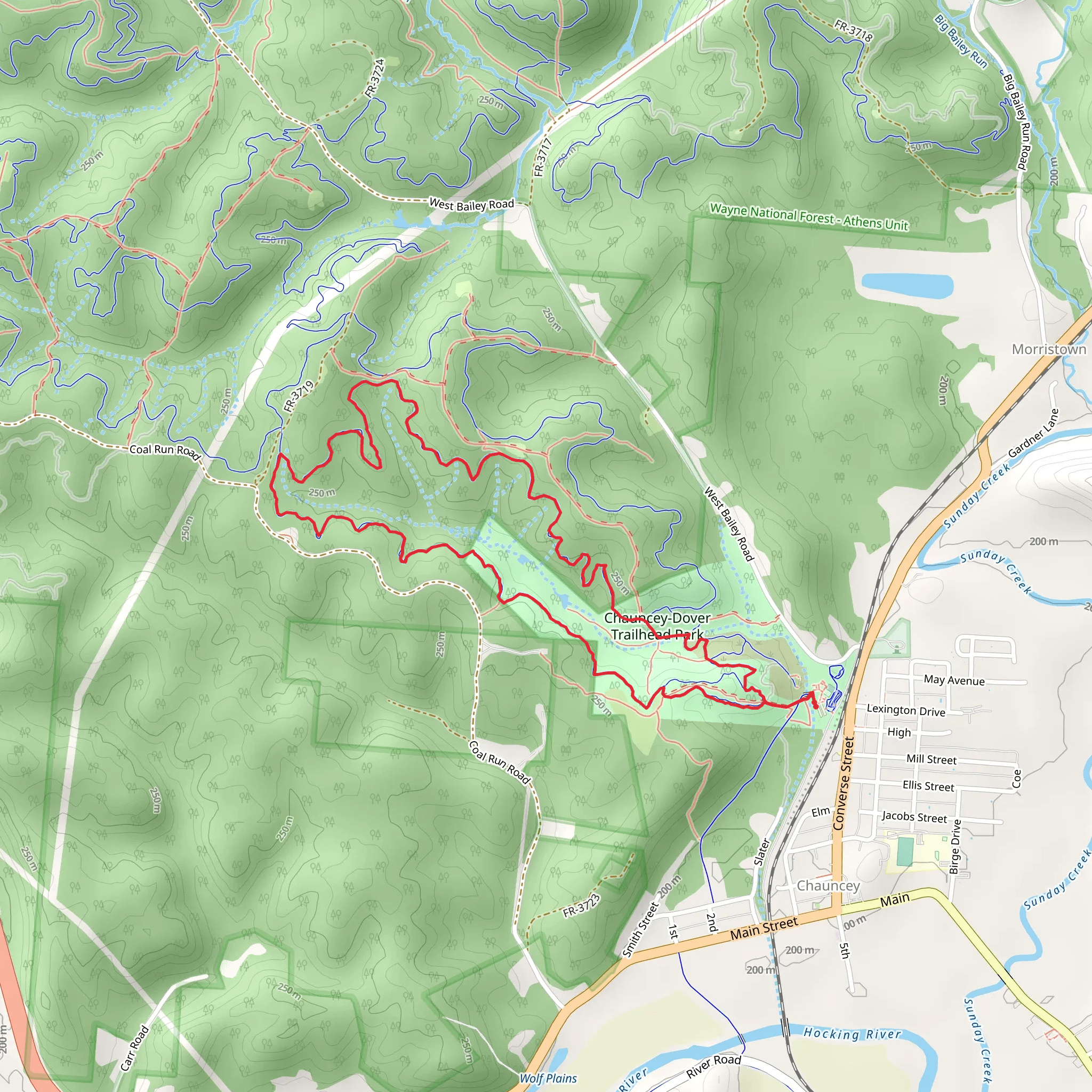 Coal Train Trail via God Pile Loop Trail mobile static map