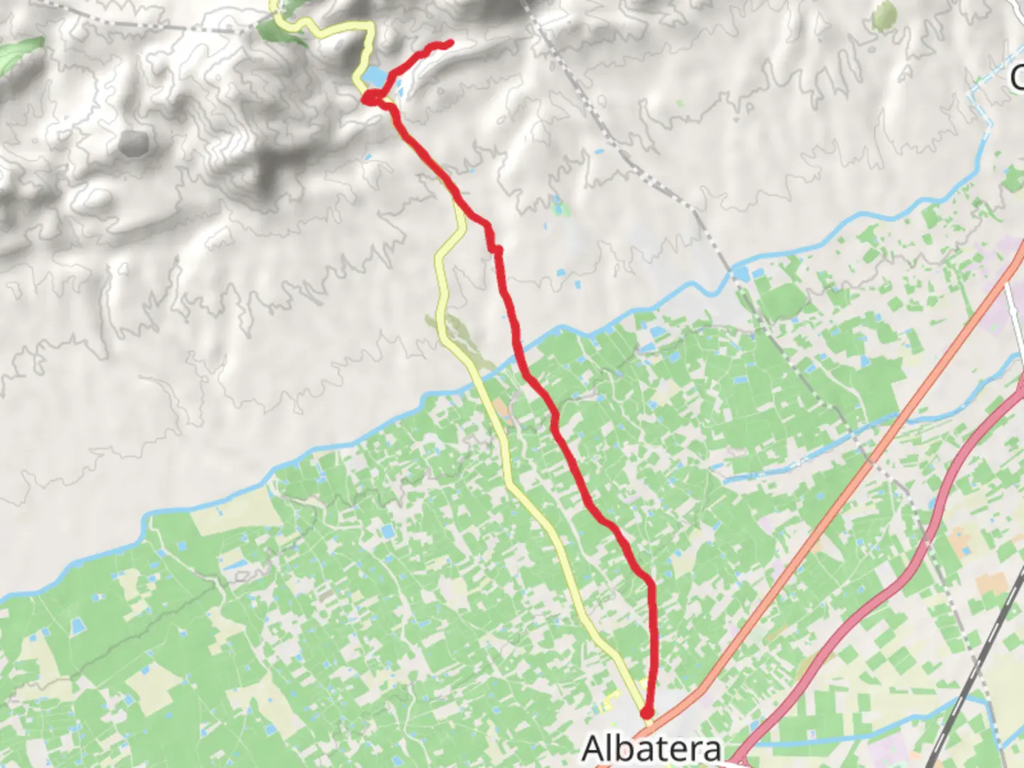 An image depicting the trail The Algueda PR CV 180 and its surrounding area.