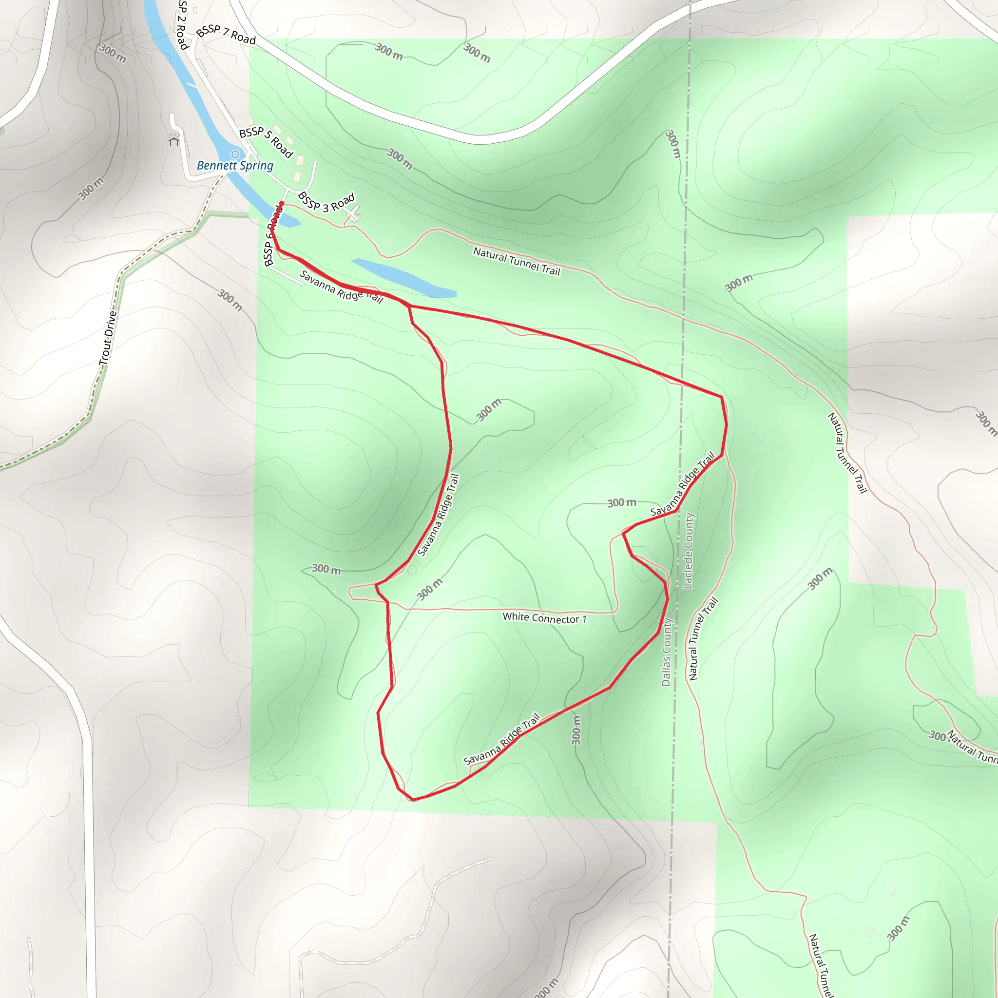 Savanna Ridge Trail mobile static map