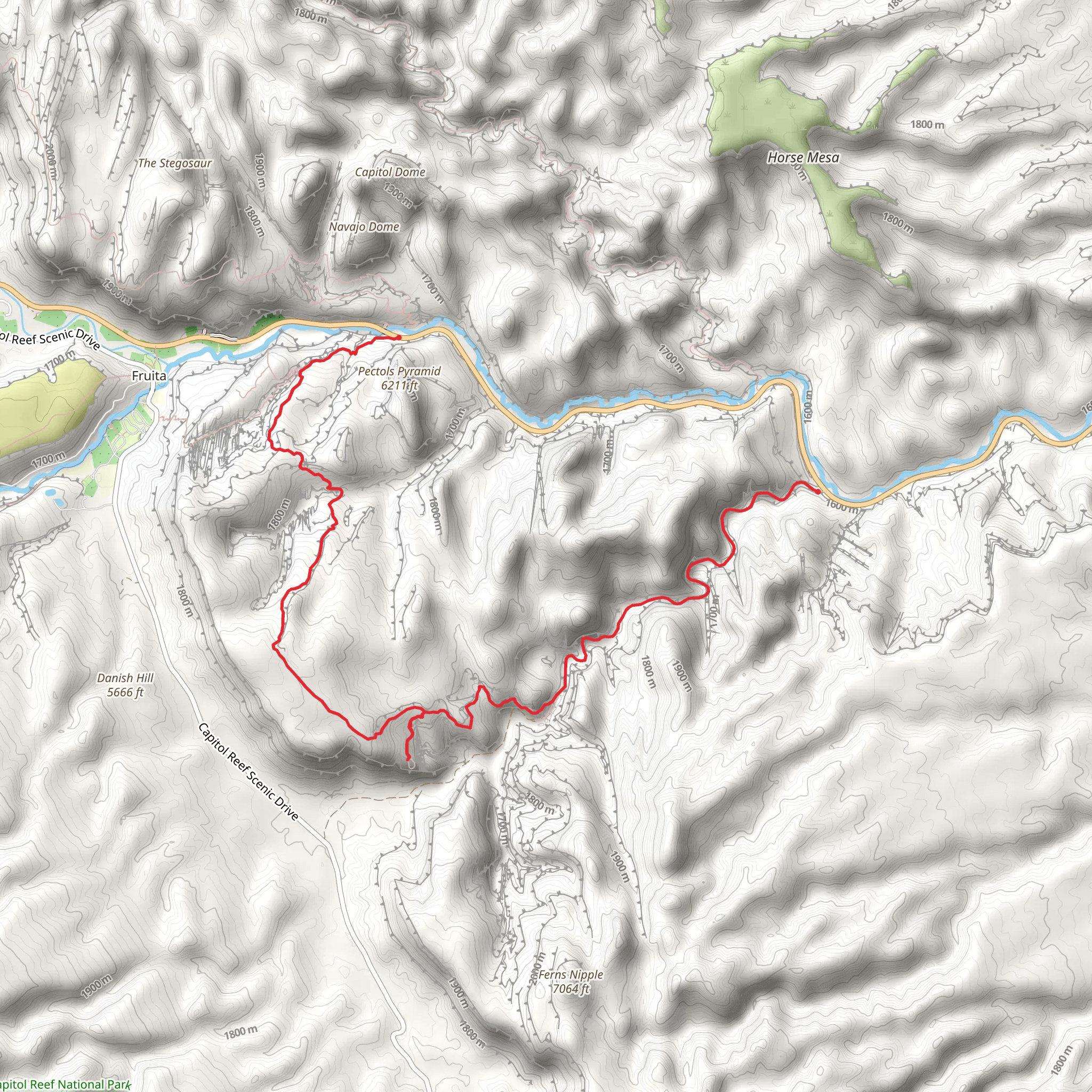 Frying Pan Trail and Grand Wash Trail mobile static map