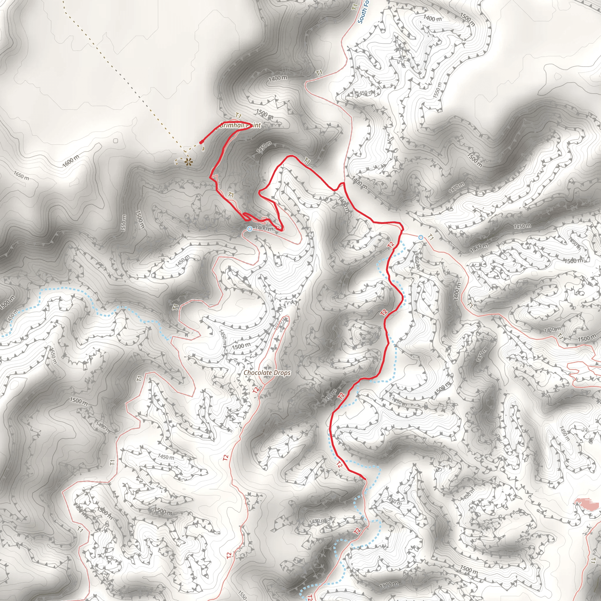 Maze Overlook Trail mobile static map