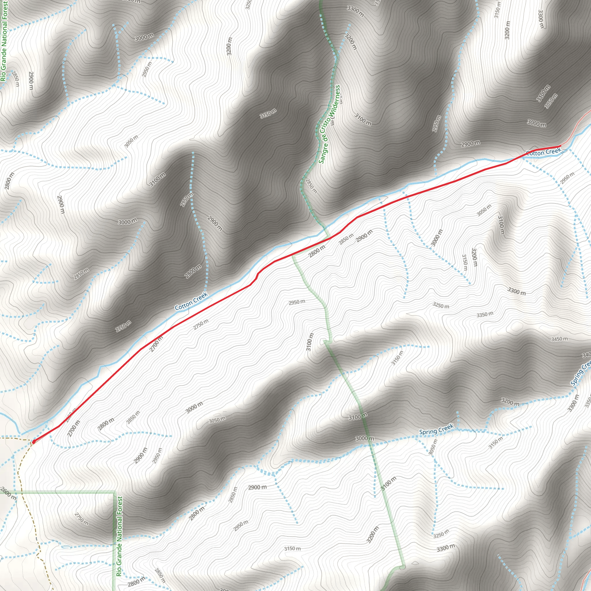Rito Alto Trail - Short mobile static map