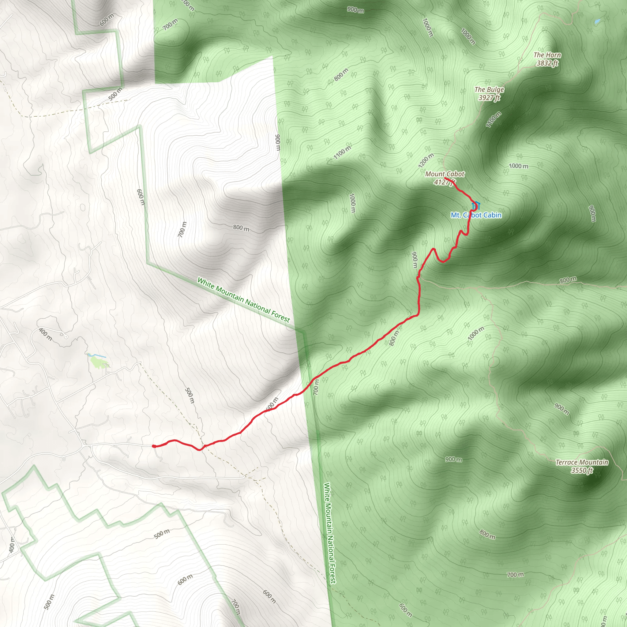 Mt Cabot Trail mobile static map