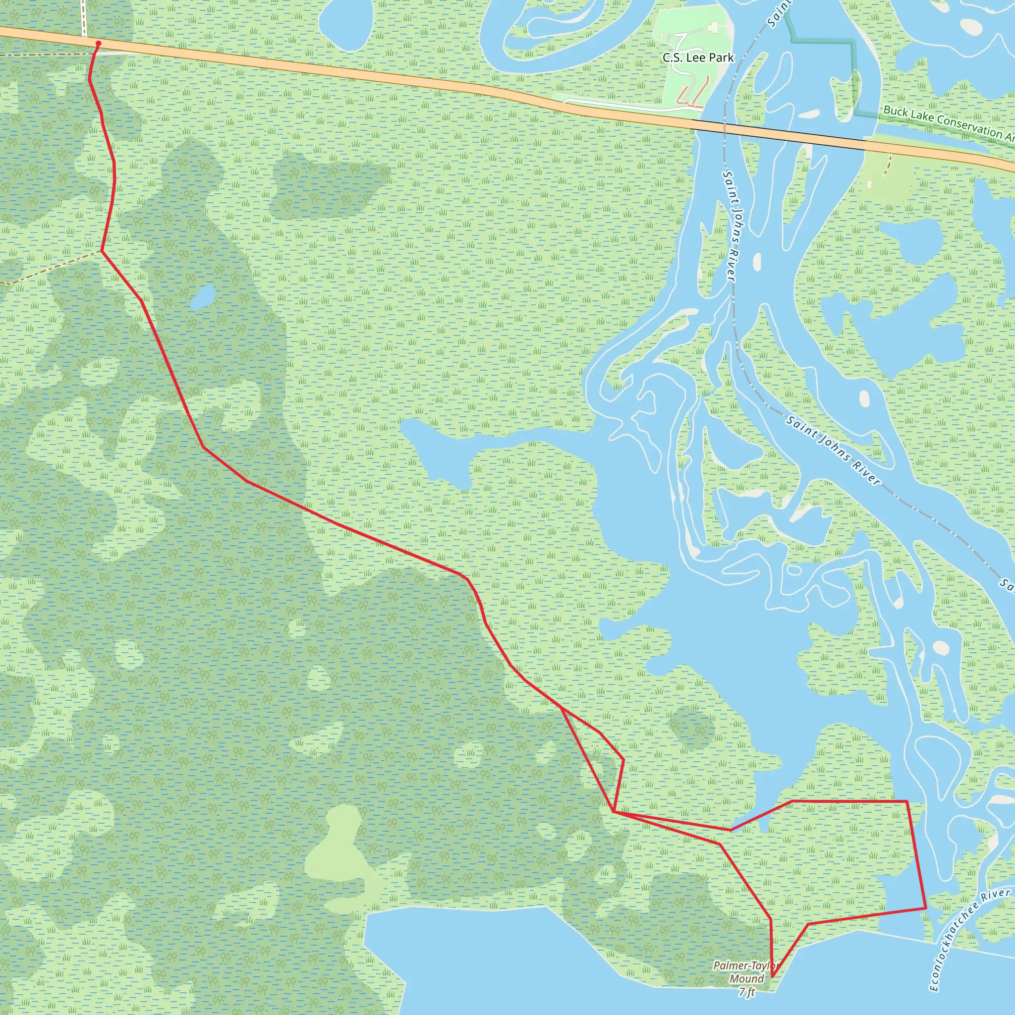 Palmer-Taylor Mound Loop mobile static map