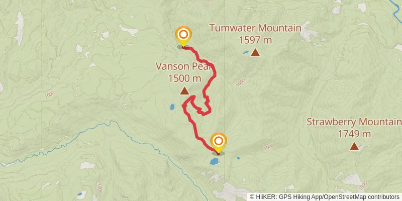 Northern Mount St Helens Loop stage 2 Map