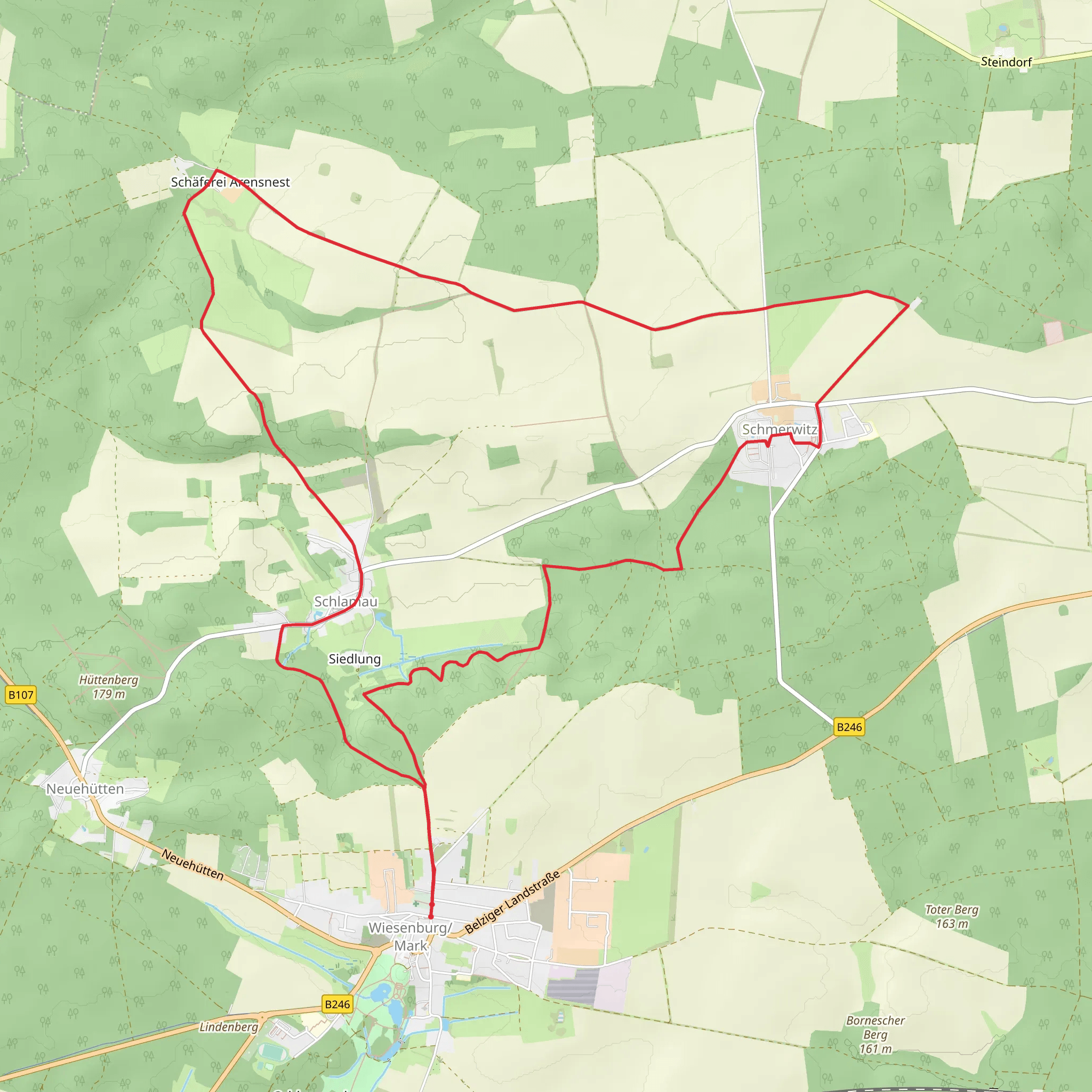 Wiesenburg and Schmerwitz Loop mobile static map