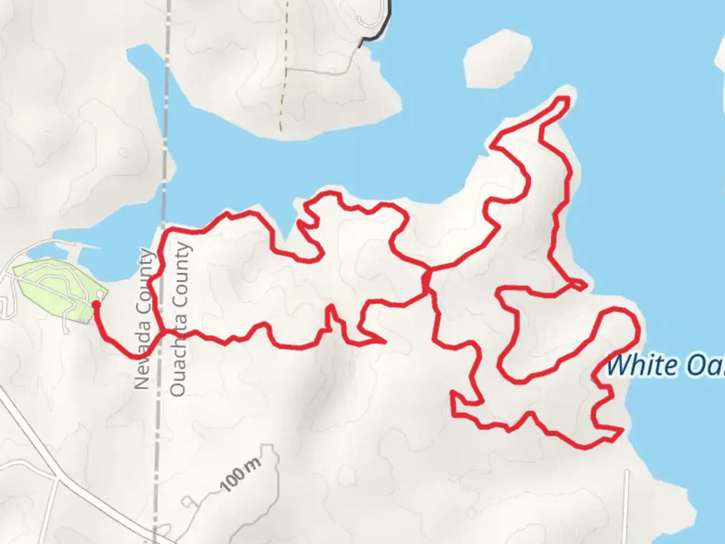 An image depicting the trail Fern Hollow Loop Trail and its surrounding area.