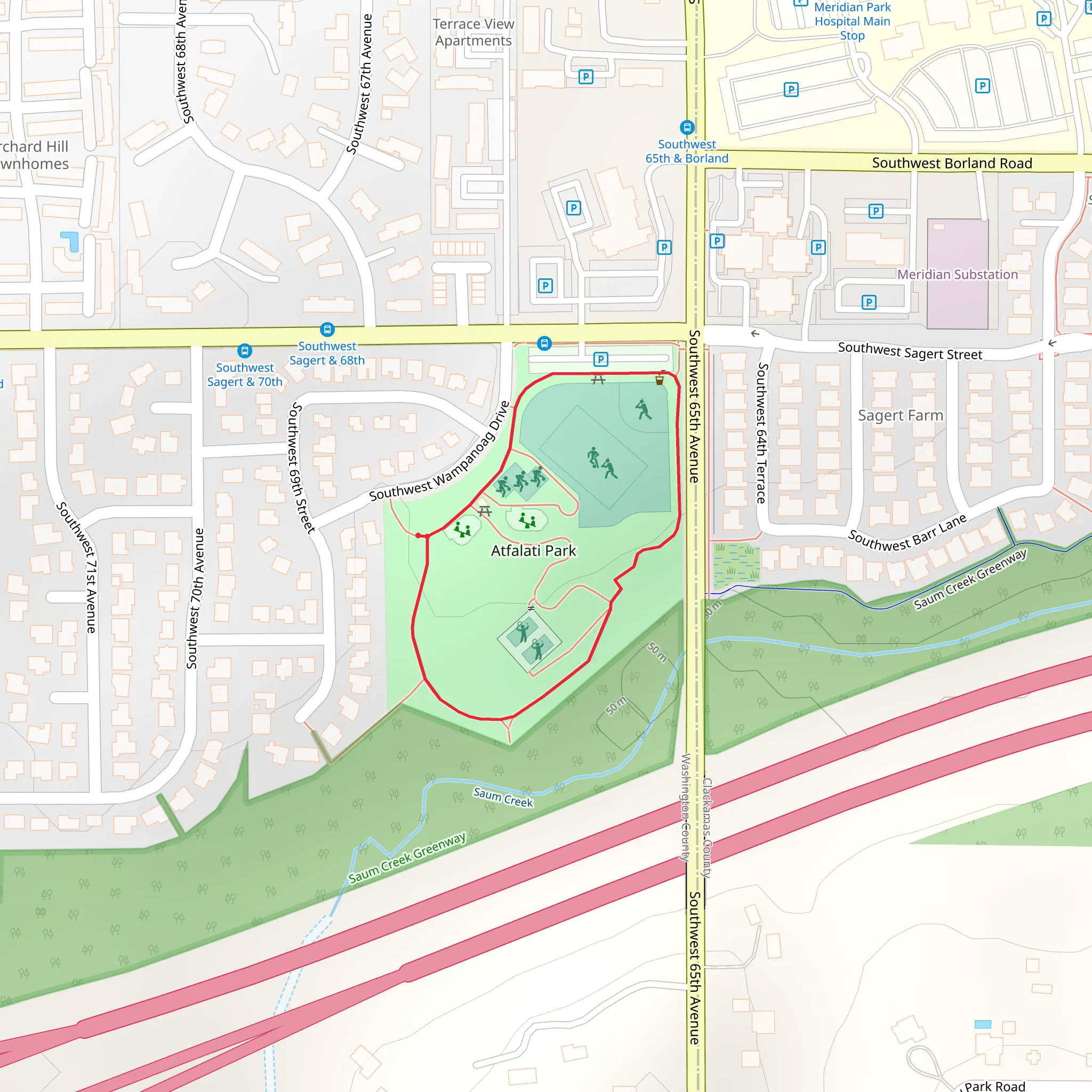 Atfalati Park Loop mobile static map