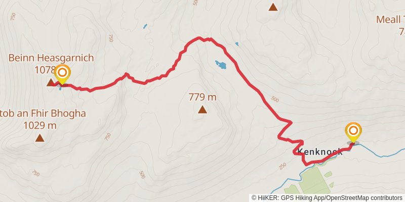 Beinn Sheasgarnaich stage 2 Map