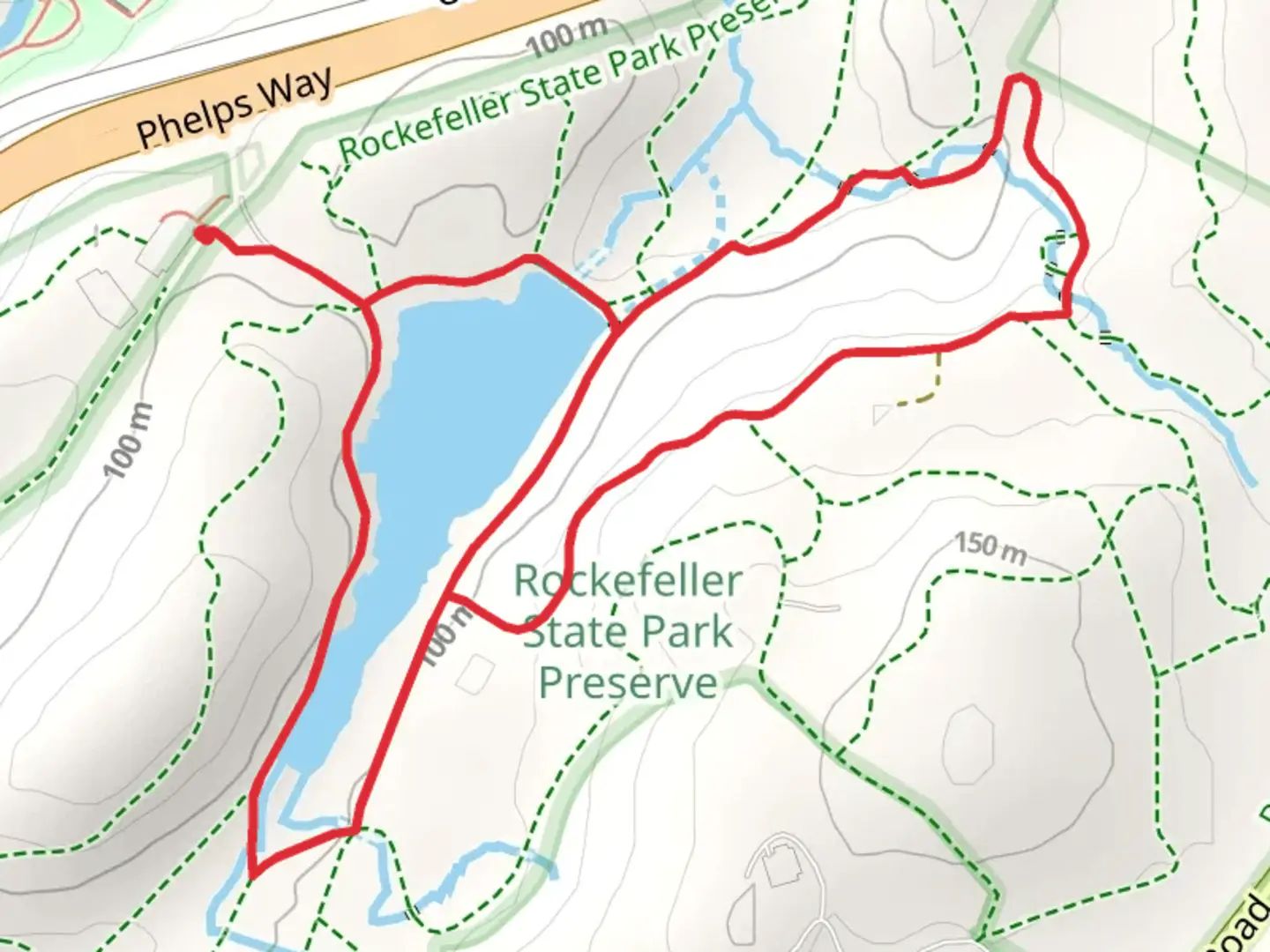 An image depicting the trail Swan Lake Loop and its surrounding area.