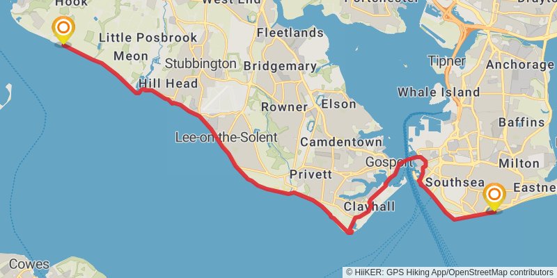 Solent Way stage 4 Map