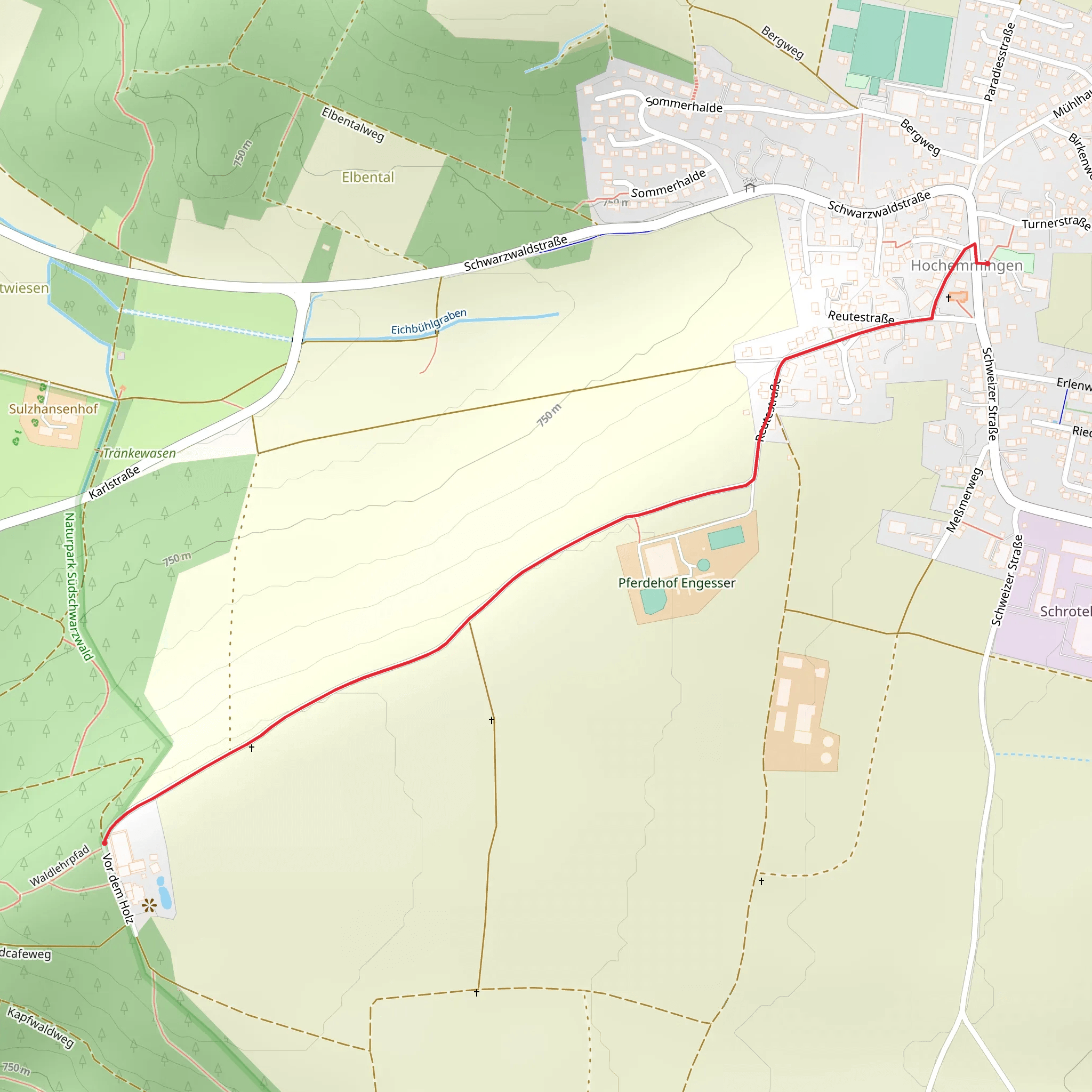 Waldcafeweg mobile static map