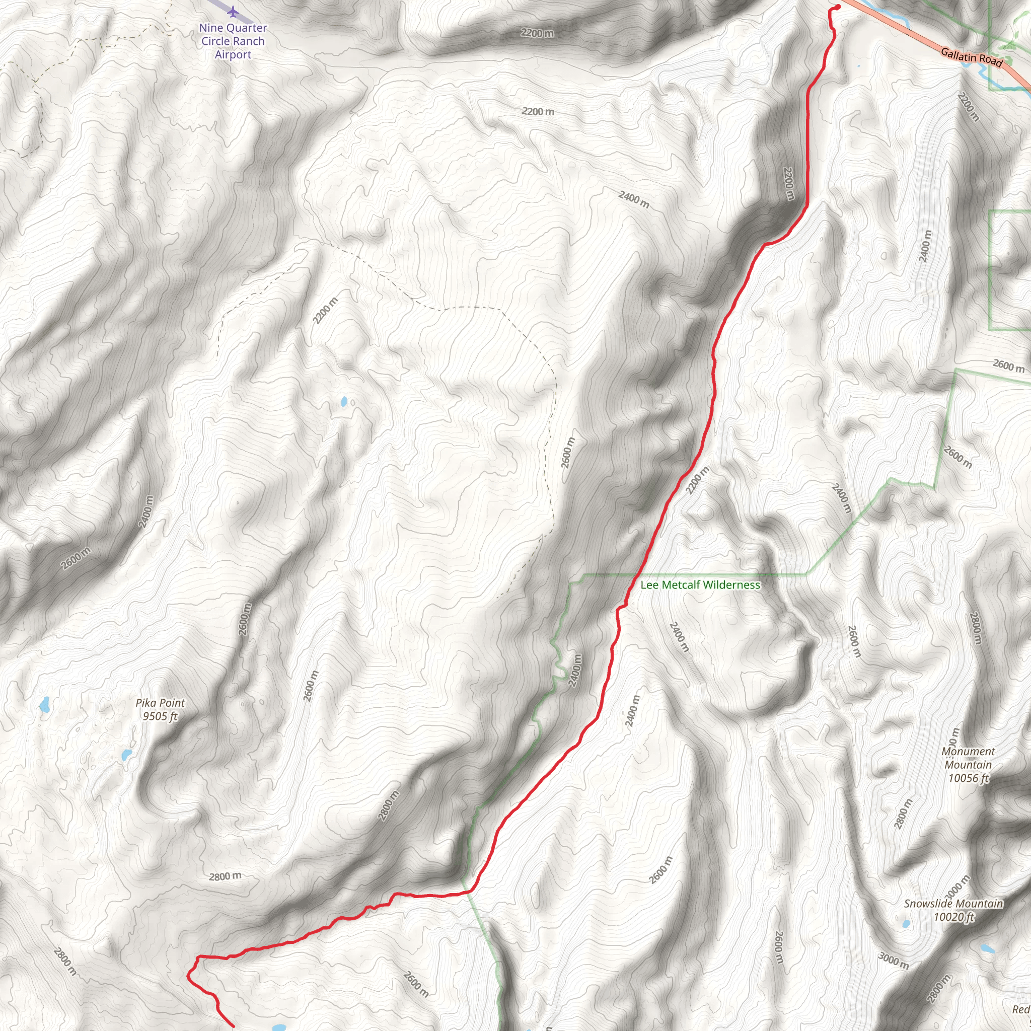 Sage Creek Trail mobile static map