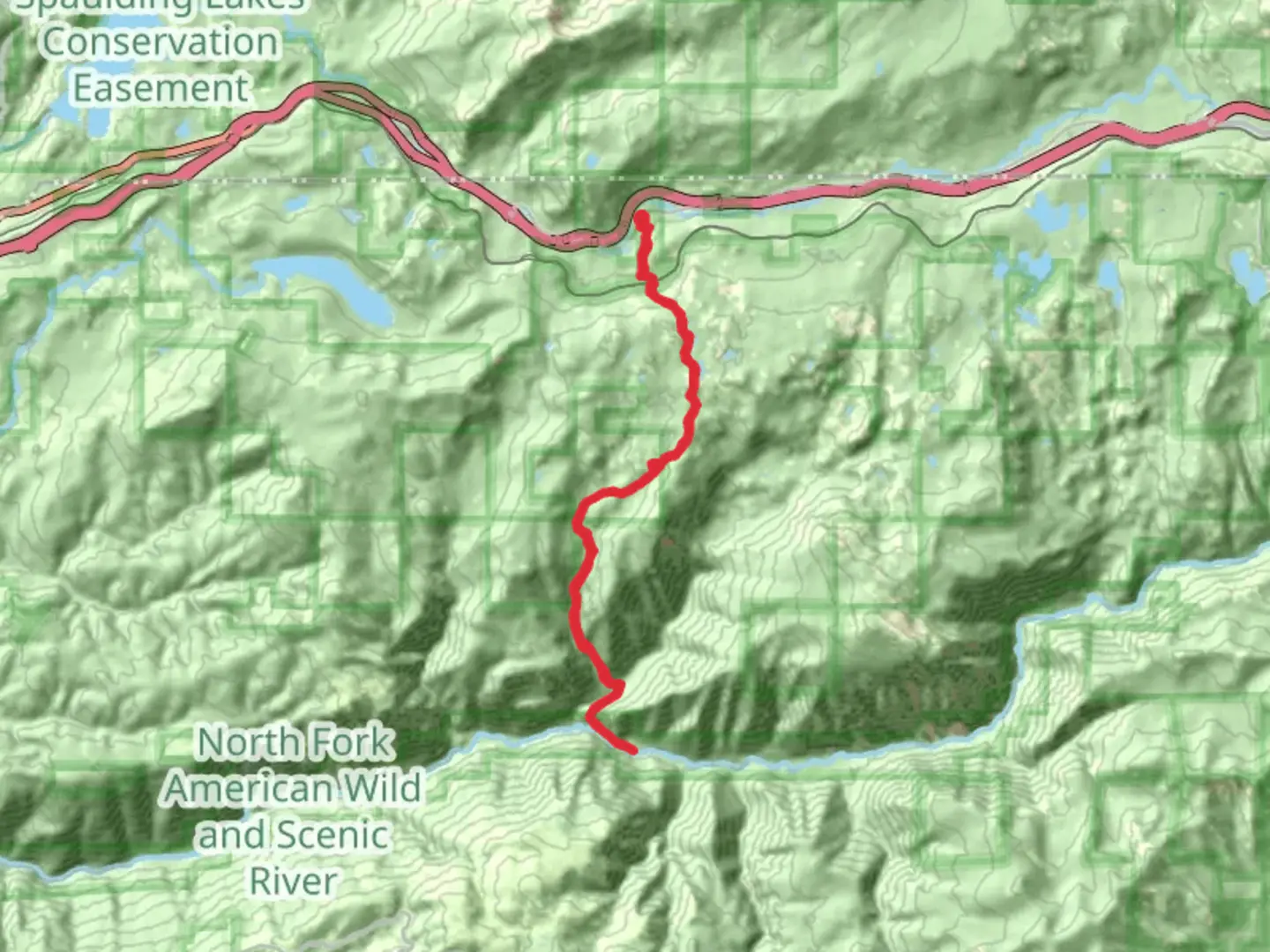 An image depicting the trail Big Granite and Cherry Point and Loch Leven Trail and its surrounding area.