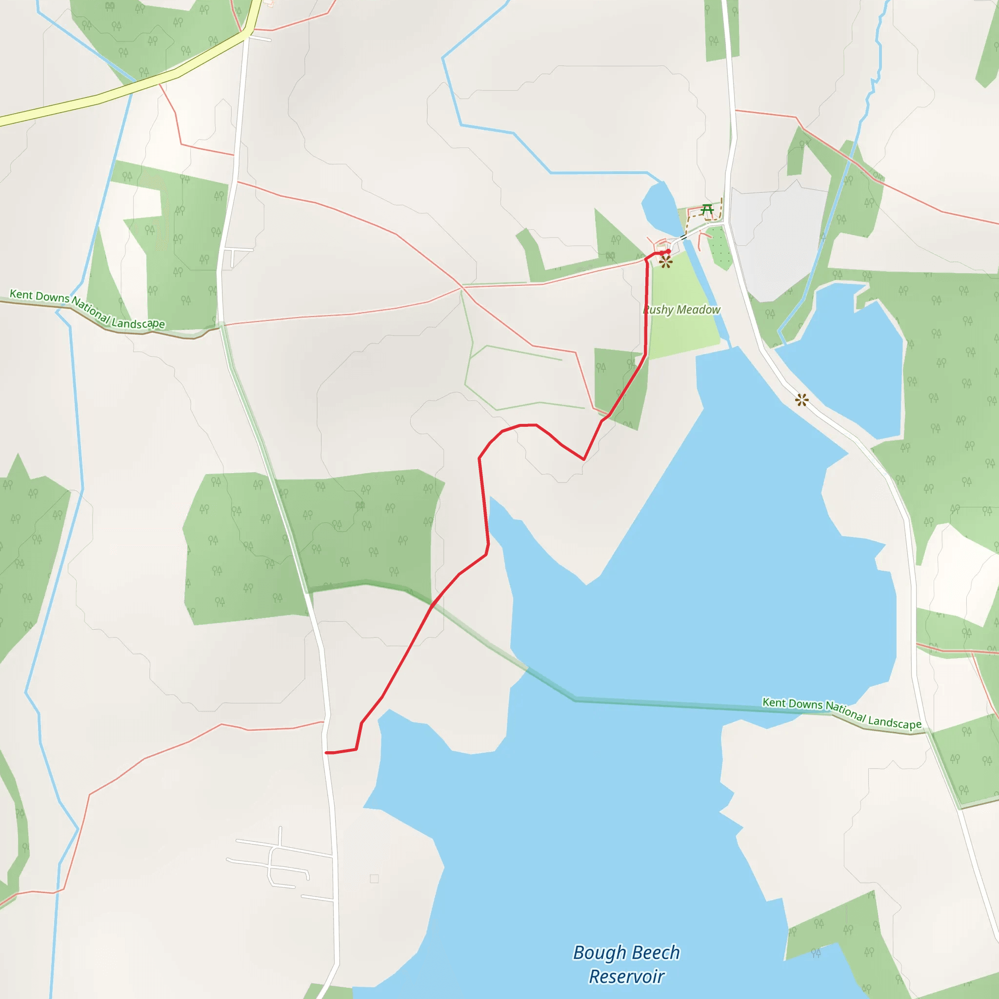 Bough Beech Reservoir mobile static map