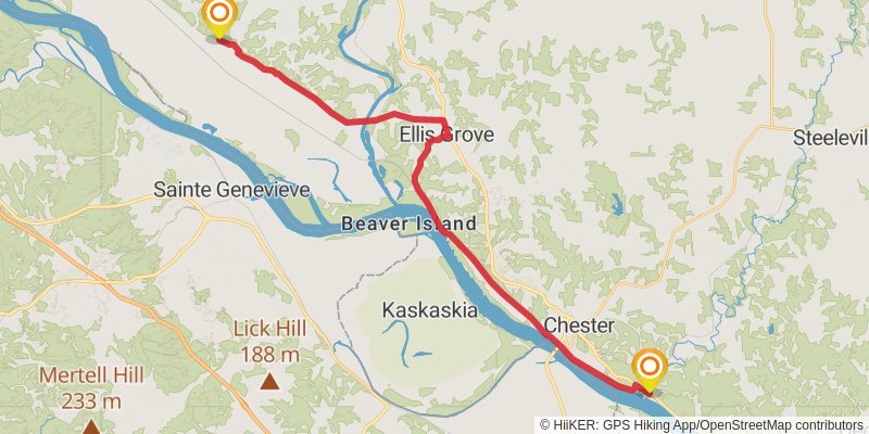 American Discovery Trail - South stage 27 Map