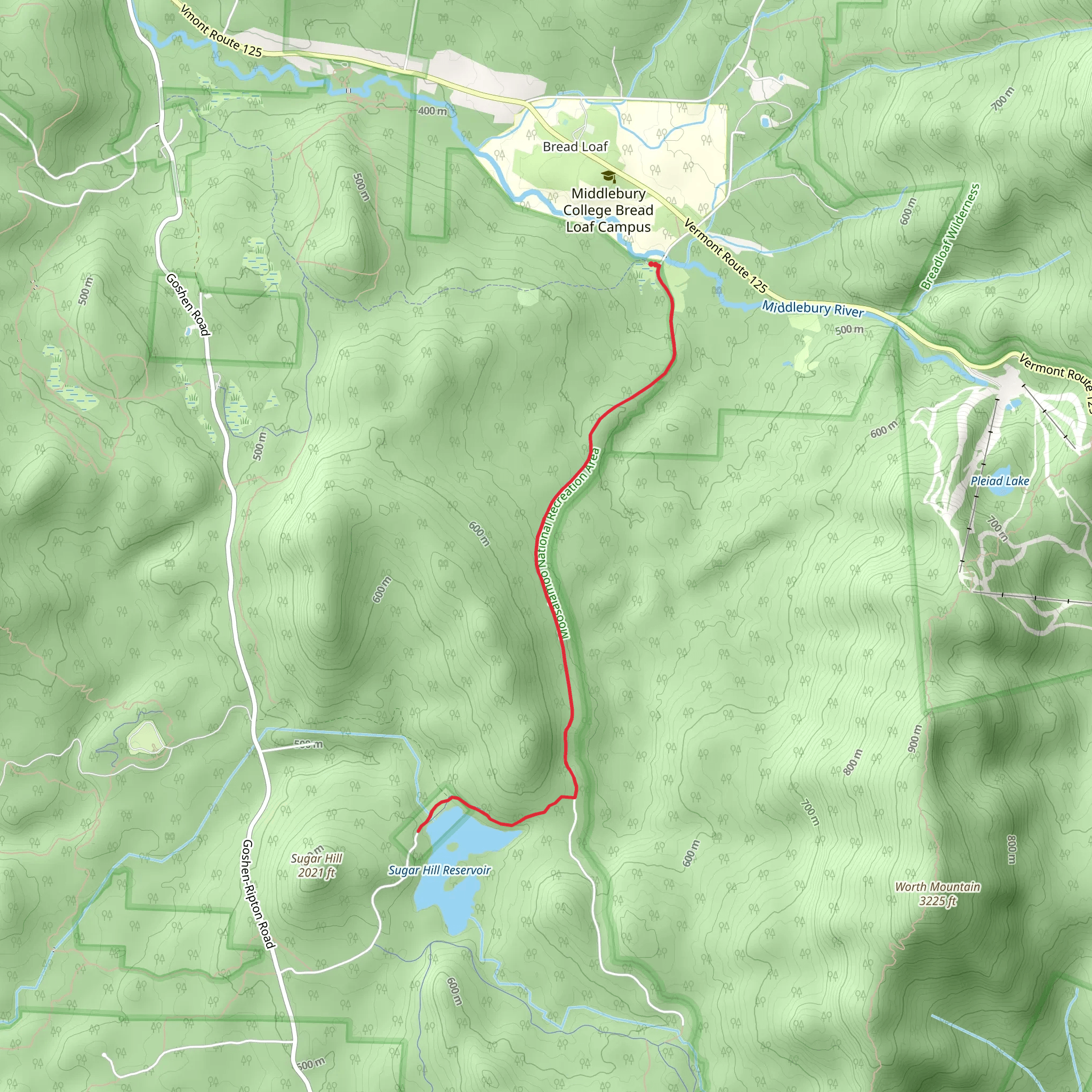Gonshen Dam Trail mobile static map