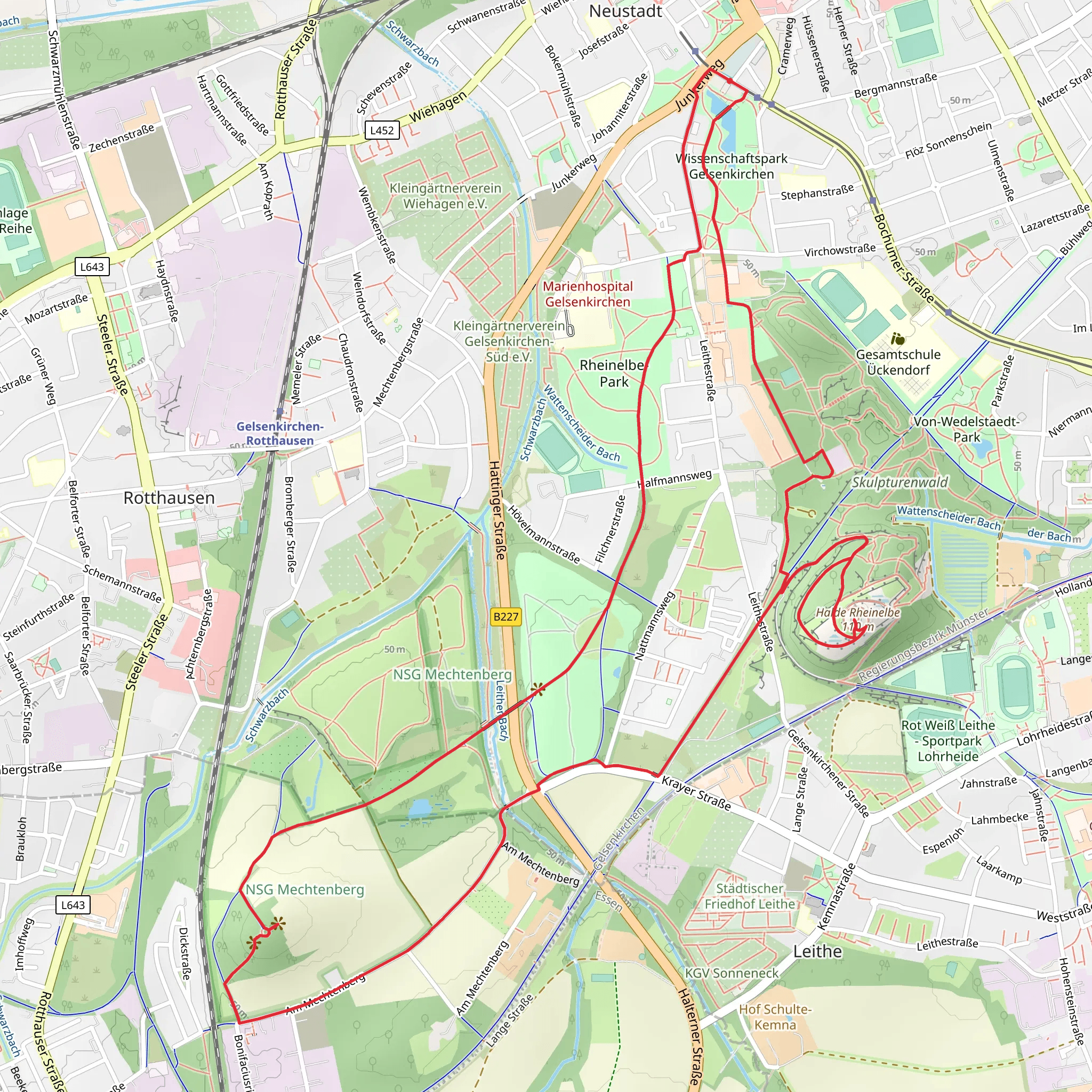 Himmelstreppe and Blick nach Gelsenkirchen in Wissenschaftspark Gelsenkirchen mobile static map