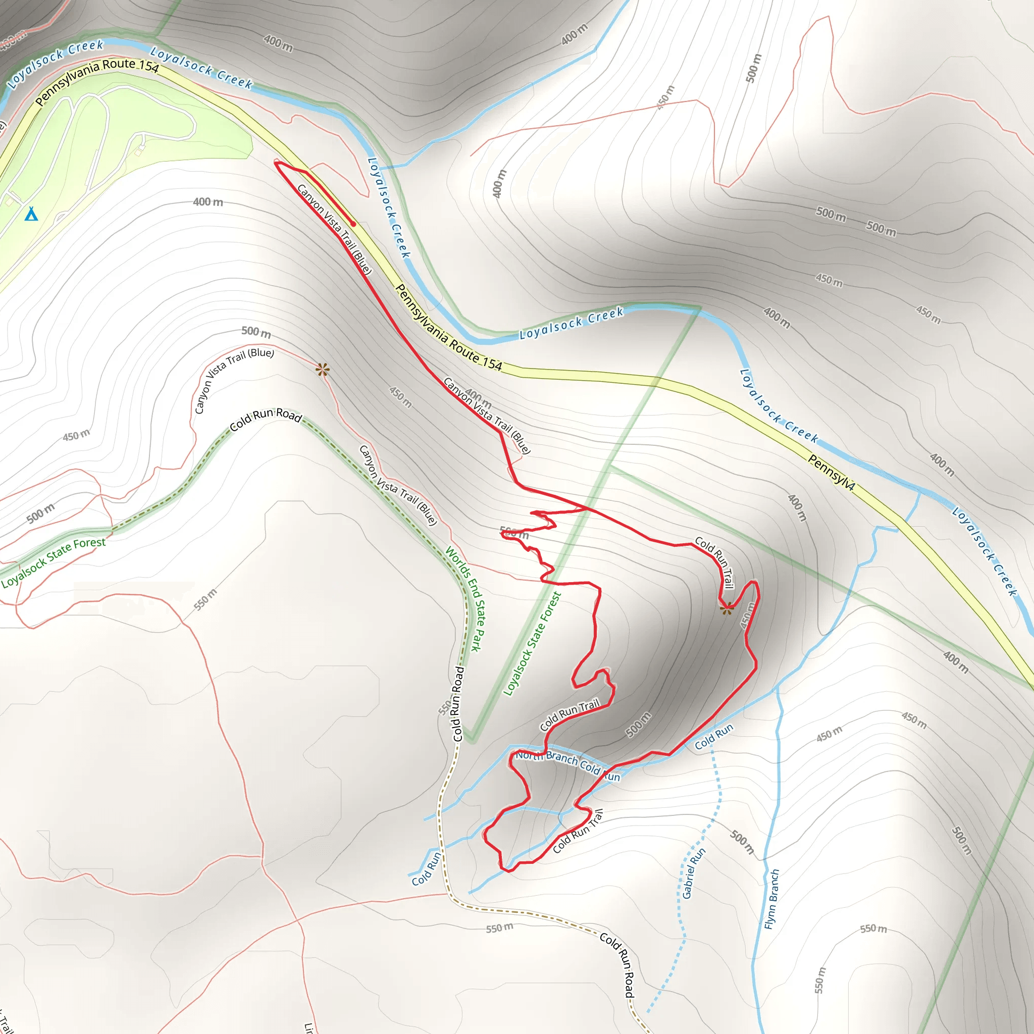 Canyon Vista Trail Loop mobile static map