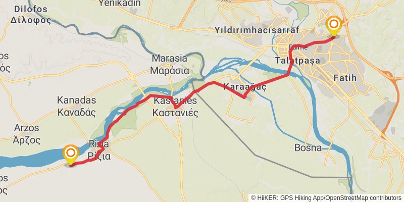 Sultans Trail stage 113 Map