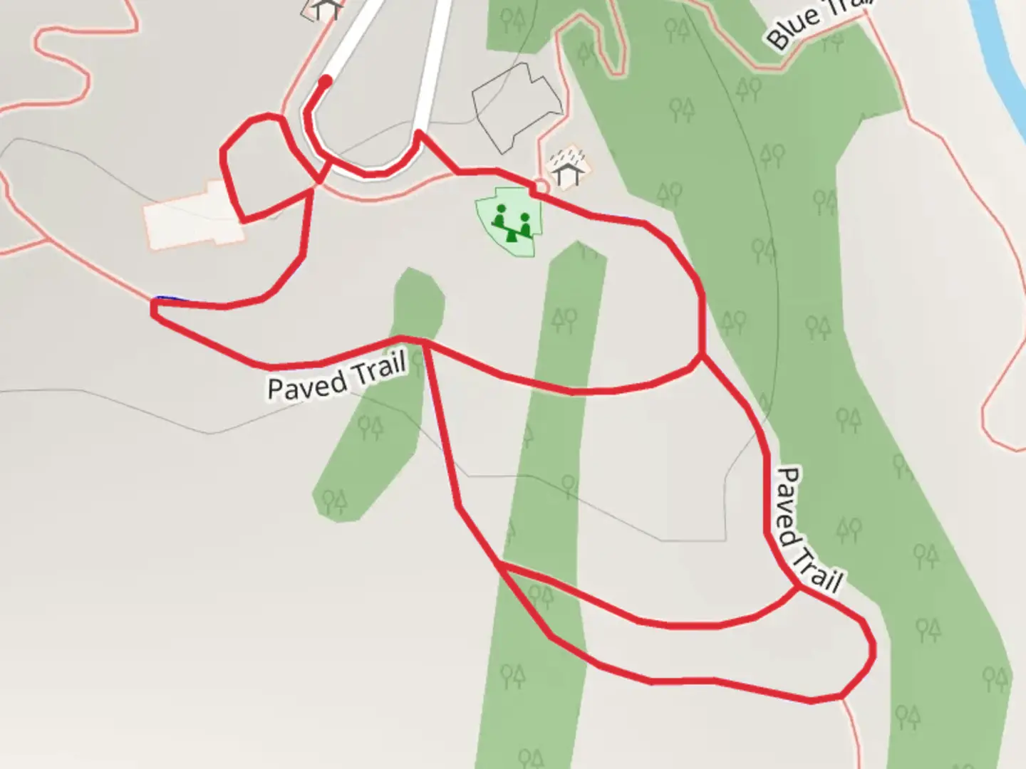 An image depicting the trail Paved Trail Loop and its surrounding area.