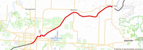 American Discovery Trail South Route stage 156 Map