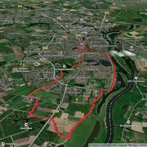 Lookerskolk and Klinkenbelts Kolk via Marskramerpad and Hanzestedenpad