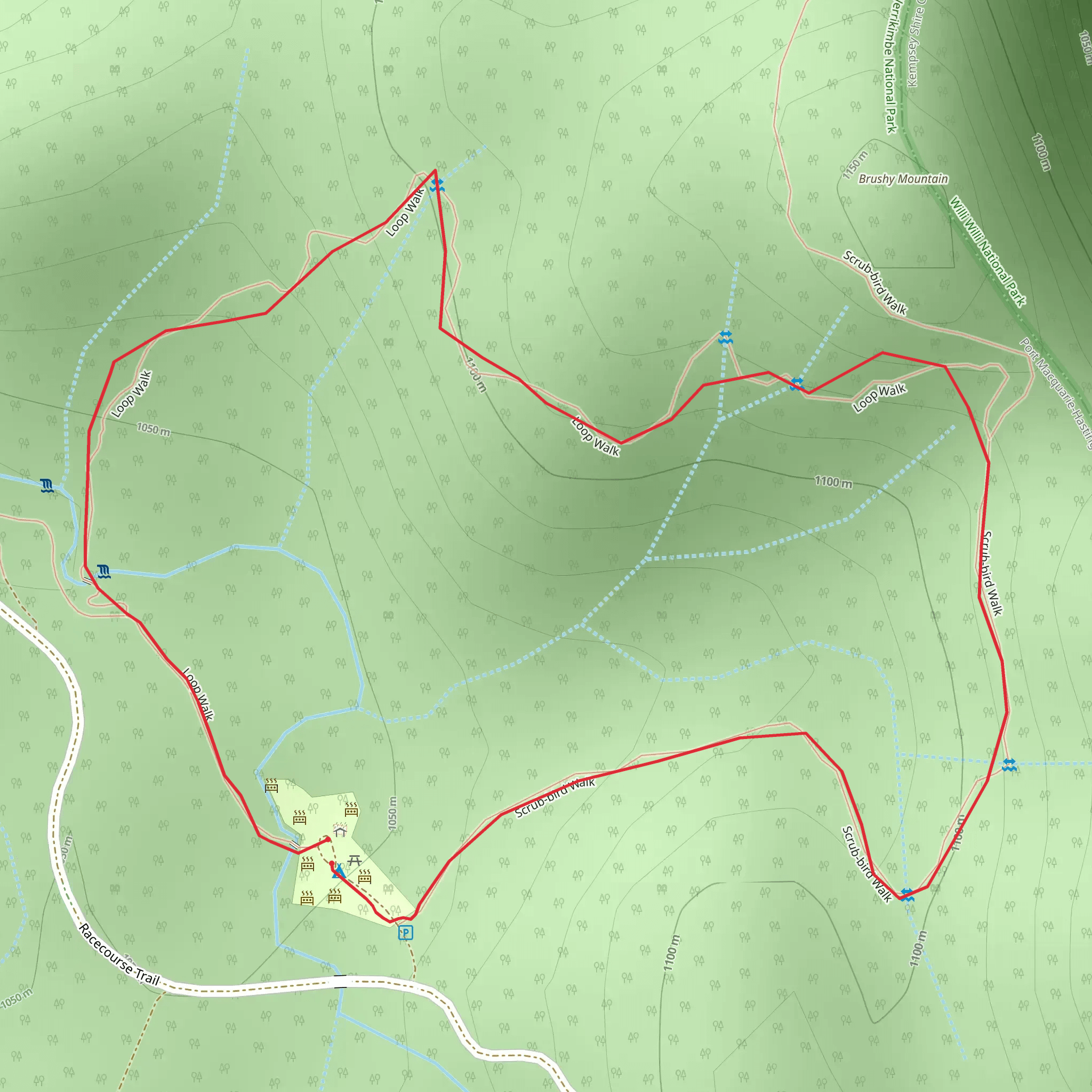 Brushy Mountain Loop Walk mobile static map