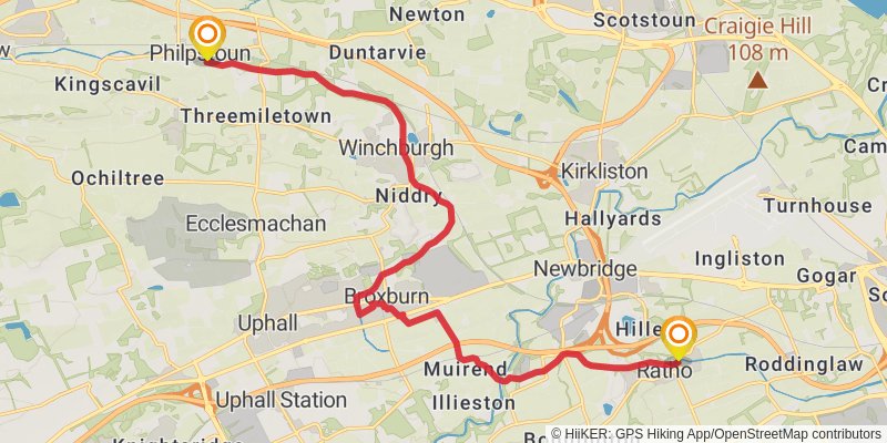 Central Scottish Way stage 4 Map
