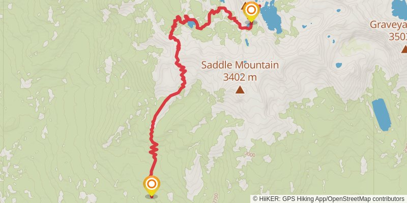 Margaret Lakes Trail stage 2 Map
